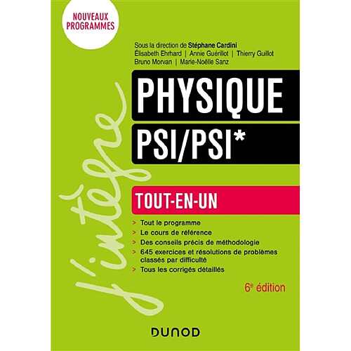 Physique PSI, PSI* : tout-en-un : nouveaux programmes