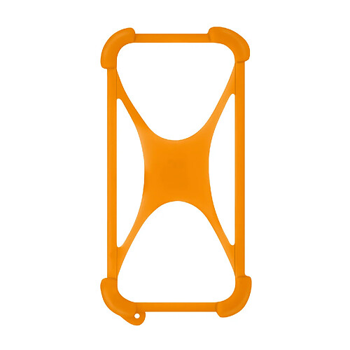 Avizar Coque Smartphone jusqu'à 6.7 pouces Universelle Silicone Gel Extensible orange