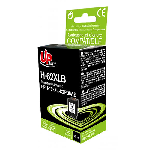 Cartouche encre UPrint compatible HP 62 XL noir