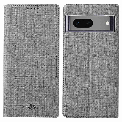 Etui en PU VILI anti-rayures, fermeture automatique magnétique avec support et porte-carte pour votre Google Pixel 7 5G - gris