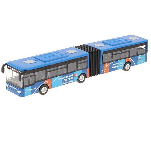 1:64 Échelle d'alliage Pull Back Véhicule Autobus Diecast Toy Cadeau pour les enfants Bleu