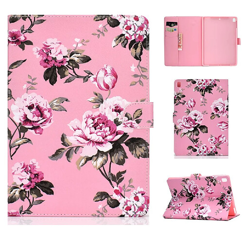 Etui en PU modèle fleur pour votre Apple iPad Air (2013)/Air 2/Pro 9.7 pouces (2016)/9.7 pouces (2017)/(2018)