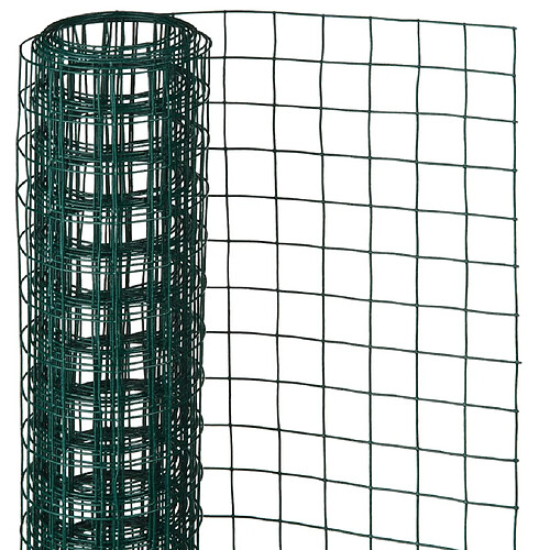 Nature Grillage métallique carré 0,5 x 5 m 13 mm Vert