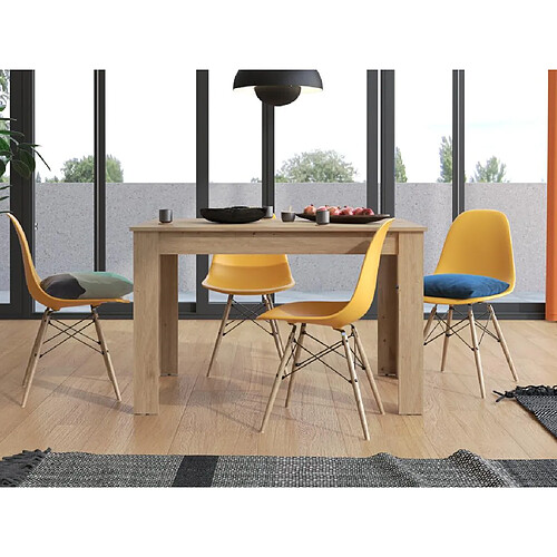 Vente-Unique Table à manger extensible 4 à 6 personnes - Naturel clair - VENOLA