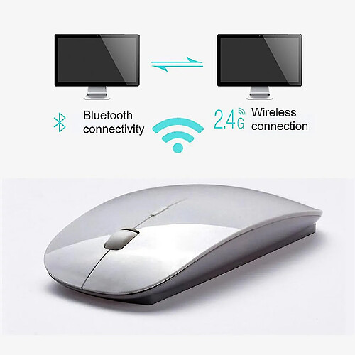 Universal 2,4 g de souris sans fil muet silencieuse Mini souris ultra mince 1600dpi