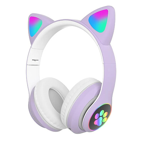 Yonis Casque Audio Bluetooth 5.0 Oreilles Chat RGB