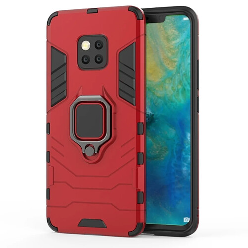 Wewoo Coque Housse de protection antichoc PC + TPU pour HuMate 20 Pro, avec support d'anneau magnétique (rouge)