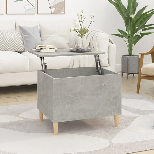 Maison Chic Tabls basse,Table Console pour salon Gris béton 60x44,5x45 cm Bois d'ingénierie -MN81009