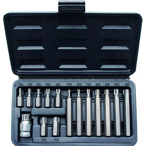 Oc-Pro EMBOUTS TORX, COFFRET DE 14 EMBOUTS + ADAPTATEUR 1/2