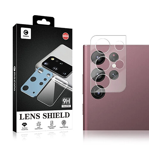 Mocolo Silk Camera Lens Glass - Verre de protection pour objectif d'appareil photo Samsung Galaxy S22 Ultra