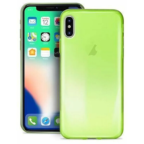 PURO - Coque de protection pour APPLE iPhone X gamme ``0.3 Nude`` ultra fine, flexible, transparente - VERT