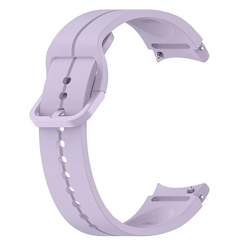 20MM Bracelet de montre en silicone Accessoires de remplacement compatible Samsung Watch5/Watch5 Pro - Violet clair