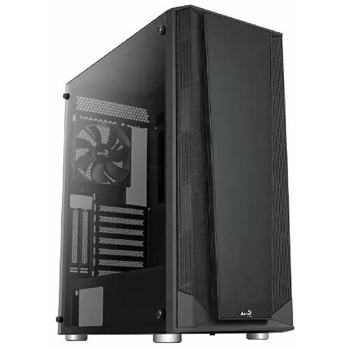 AeroCool Boitier Moyen Tour ATX Prism v1 avec panneaux vitrés (Noir)