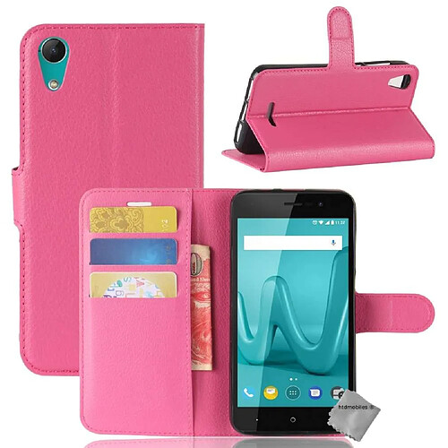 Htdmobiles Housse etui portefeuille pour Wiko Sunny 2 + film ecran - ROSE