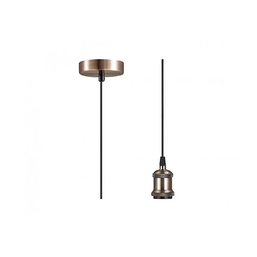 Luminaire Center Suspension design Dreifa Cuivre antique 1 ampoule 6,7cm