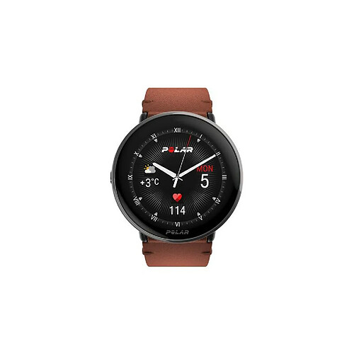 Montre connectée Polar Ignite 3 Titan Bracelet en Cuir Marron