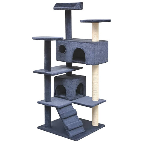 Arbre à chat avec griffoirs,niche pour chat en sisal 125 cm Bleu foncé -MN30499