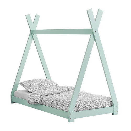 Lit de Tipi pour Enfant Onejda 70 x 140 cm Menthe [en.casa]