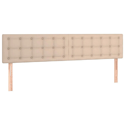 Maison Chic Lot de 2 Têtes de lit design pour chambre - Décoration de lit Cappuccino 100x5x78/88 cm Similicuir -MN74331