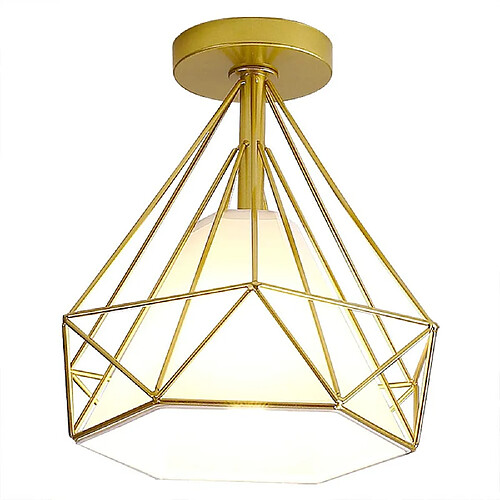 Stoex Retro Plafonnier Industrielle Cage en forme Diamant en Métal Fer Lustre Suspensi