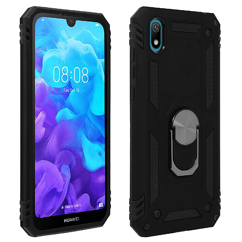 Avizar Coque Huawei Y5 2019 et Honor 8S Bi matière Bague Fonction Support noir