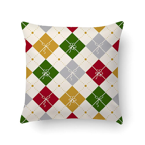 Alter Coussin avec impression numérique, 100% Made in Italy, Coussin de canapé décoratif, amovible et lavable, modèle de Noël - Leonidas, 40x40x5 cm