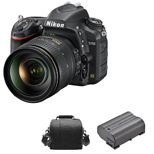 NIKON D750 KIT AF-S 24-120MM F4G ED VR + camera Bag + EN-EL15B Battery