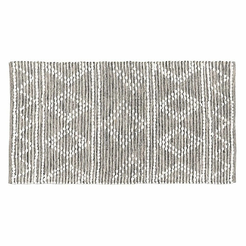 BigBuy Home Tapis Blanc Gris 60 % Coton 40 % Polyester 80 x 150 cm