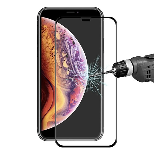 Wewoo 0.2mm Film de verre trempé plein écran en fibre de carbone 3D pour iPhone XS Max