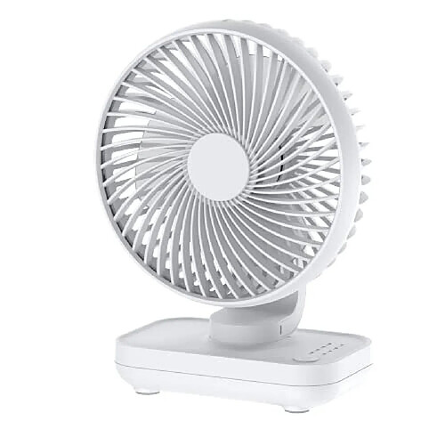 Ventilateur de Bureau Silencieux, ventilateurs de Table Portables à Batterie Rechargeable USB 4000mAh avec 4 Vitesses, refroidissement Puissant pour Bureau à Domicile Chambre à Coucher