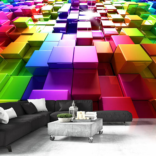 Artgeist Papier peint - Colored Cubes [147x105]