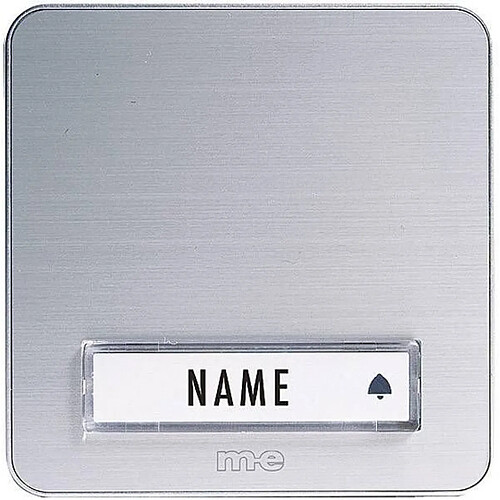 Plaque de sonnette 1x m-e modern-electronics KTA-1 A/S argent 12 V/1 A