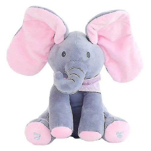 Universal 30 cm jetant un coup d'œil un éléphant boo, en peluche en peluche typink gris