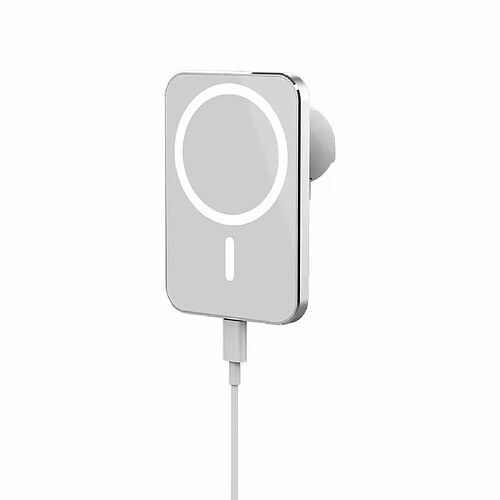 Universal Chargeur magnétique sans fil 15W pour 12 Pro max 12 mini évents d'air de recharge rapide Aimant capable d'absorber le téléphone Porte-voiture | Chargeur sans fil (blanc)