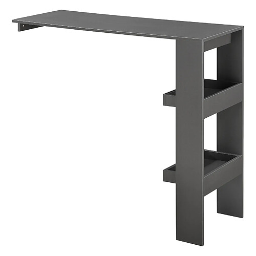 Table de Bar Bromölla 120 x 45 x 106 cm Gris Foncé [en.casa]