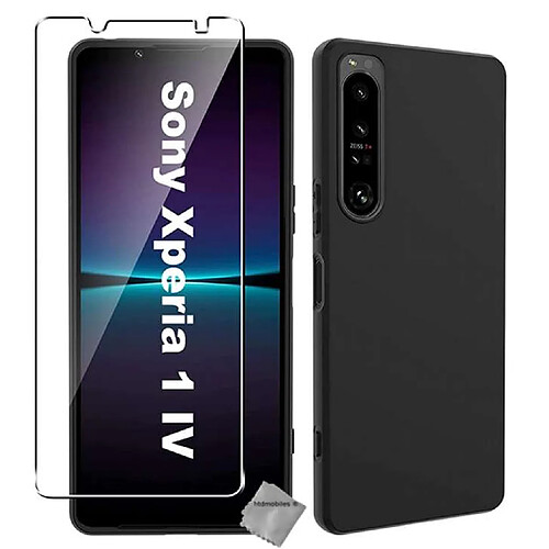 Htdmobiles Coque silicone gel fine pour Sony Xperia 1 IV + verre trempe - NOIR