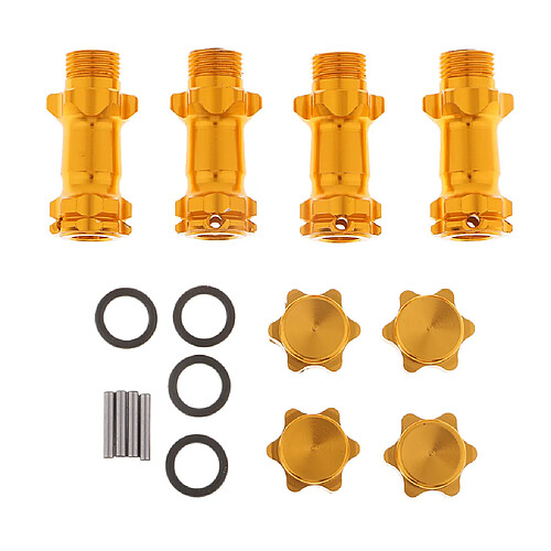 Métal 17mm Hex Hub 30mm Extension Extension plus long combinateur pour voiture RC orange