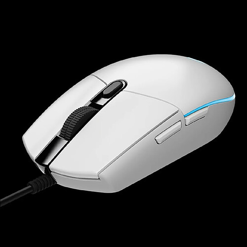 Universal Souris gaming câblée rétroéclairée, bouton latéral mécanique, souris éblouissante, ordinateur portable macro, USB, bureau à domicile, souris Logitech G102 (blanche)