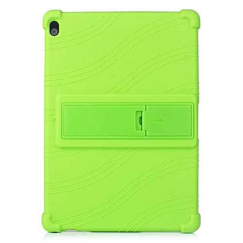 Coque en silicone avec béquille coulissante vert pour votre Lenovo Tab M10 TB-X605F