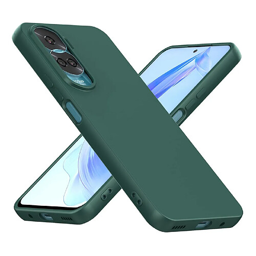 Htdmobiles Coque pour Huawei Honor 90 Lite 5G - housse etui silicone gel fine + film ecran - VERT