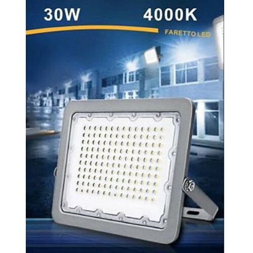 Tradex LED POUR L'EXTÉRIEUR GRIS 30W IP65 6500K 4000K 3000K FS30W