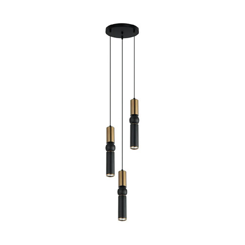 Luminaire Center Suspension Isidora Acier,Aluminium Noir, Bronze Antique