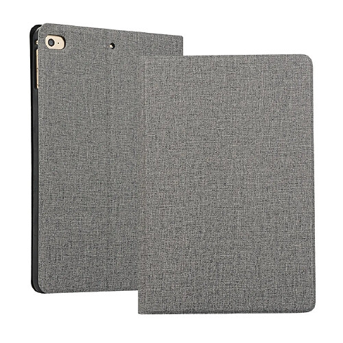 Wewoo Housse Étui Coque en cuir à rabat horizontal tissu Texture pour iPad mini 4 / 2019avec support et fonction Veille / Réveil Gris