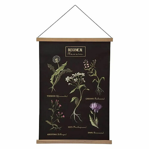 Toile Murale Déco Midnight Garden 50x73cm Noir