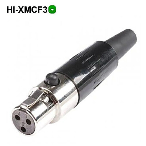 Connecteur XLR miniature Fiche femelle droite Hicon HI-XMCF3 Nombre de pôles: 3 argent 1 pc(s)