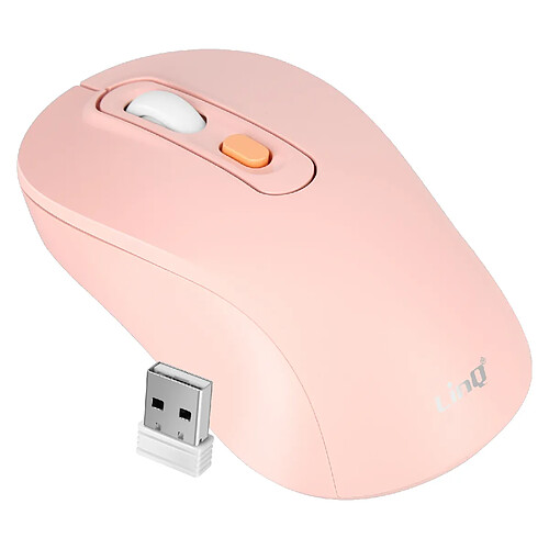 LinQ Souris Sans Fil Bluetooth ou WiFi 2.4Ghz Précision et Confort Rose Poudré