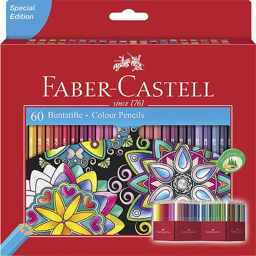 FABER-CASTELL Crayons de couleur hexagonaux CASTLE, étui en ()