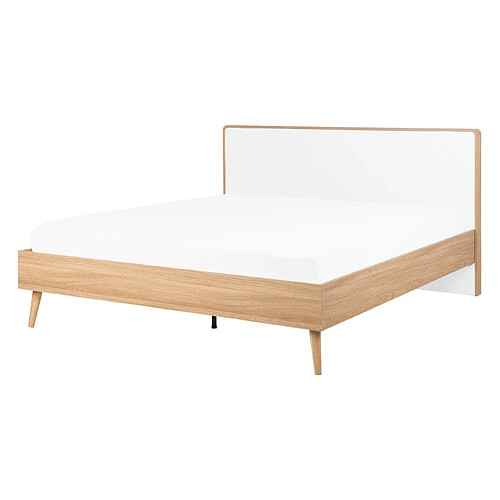 Beliani Lit 140 x 200 cm blanc en bois SERRIS