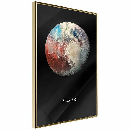 Paris Prix Affiche Murale Encadrée The Solar System Pluto 20 x 30 cm Or