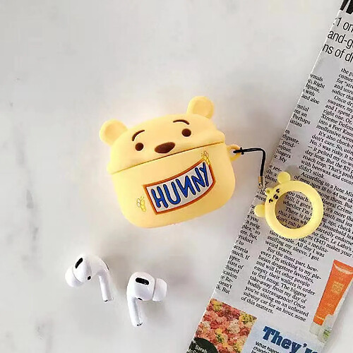 GUPBOO Airpods Coque Housse Étui Protecteur Compatible pour AirPods1/2-adorable winnie l'ourson en silicone